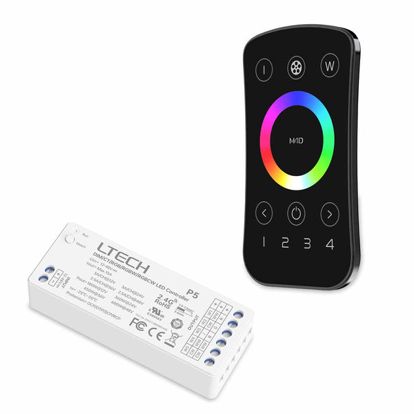 LTech M4D + P5 Complete RGBW Kit | Full Colour + White Control | 4-Zone Ready | 2.4GHz RF | 30m Range WeLoveLeds