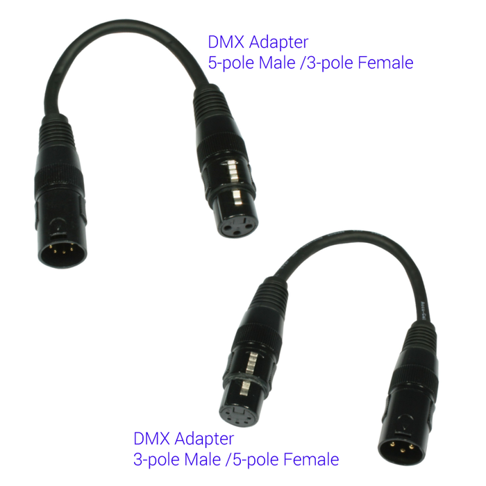 DMX Flexi Adapters - 3 to 5 pin