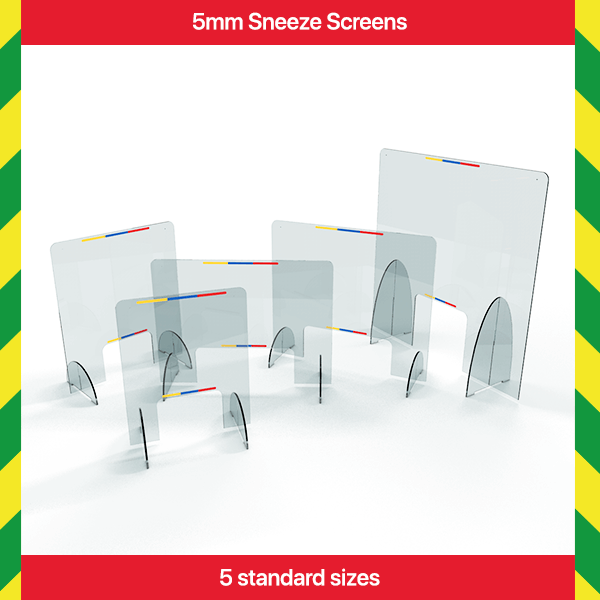5mm Acrylic Sneeze Screens