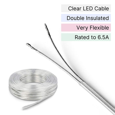 0.5mm 6.5A Clear LED Cable