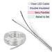 0.5mm 8A Clear Twin LED Cable | Double Insulated | 19-Strand Tinned Copper | 300V | Figure of Eight | By the Metre or 200m Reel WeLoveLeds
