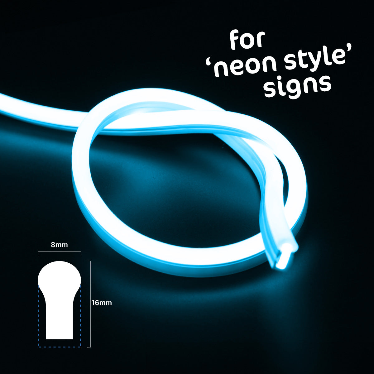 Led Neon Small 8x16 Dome Mini LED Neon Flex| Professional Lighting Supplies | We Love ...