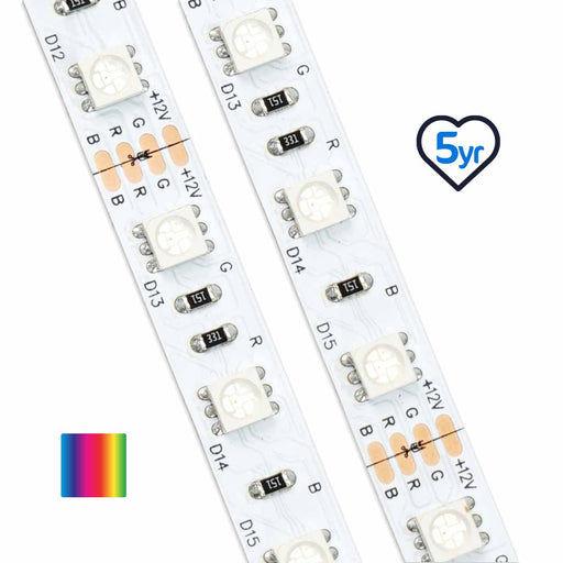 Classic RGB LED Strip (1st Gen)  | IP20 | 60LEDs p/m | 12v | 10mm | Cut every 50mm | 14.4w/m | p/metre & reel WeLoveLeds