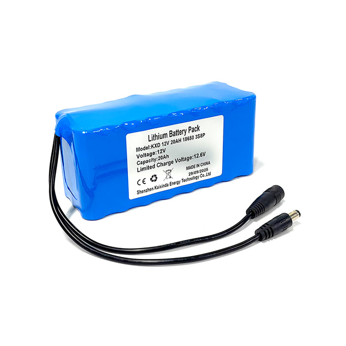 Rechargeable Battery Pack | 12V 20Ah | 222Wh | Li-ion | 5A Max Output | DC 5.5x2.1mm | IP20