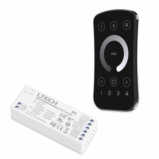 LTech M1D + P5 Complete Dimming Kit | Single-Channel Control | 4-Zone Ready | 2.4GHz RF | 30m Range WeLoveLeds