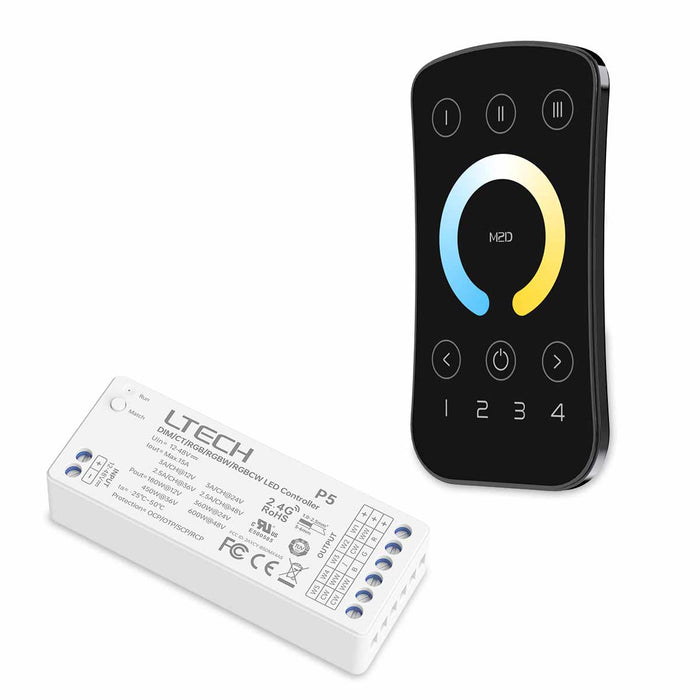 LTech M2D + P5 Complete CCT Kit | Tuneable White Control | 4-Zone Ready | 2.4GHz RF | 30m Range WeLoveLeds