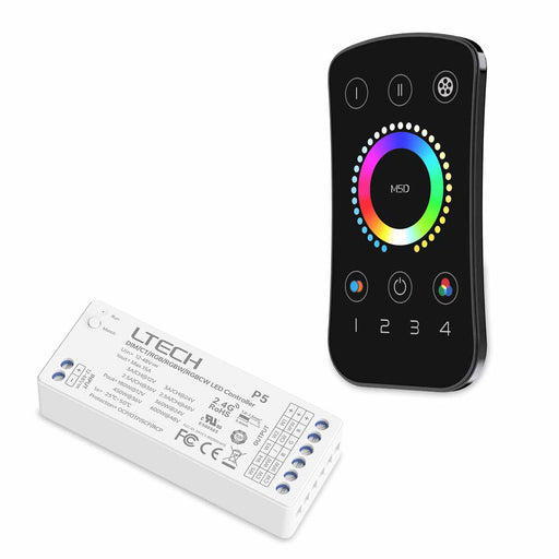 LTech M5D + P5 Kit | Complete RGB+CCT Control System | 4-Zone Ready | 2.4GHz RF | 30m Range WeLoveLeds
