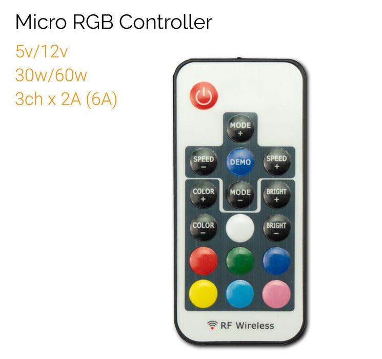 Micro RGB Controller with Remote 6A