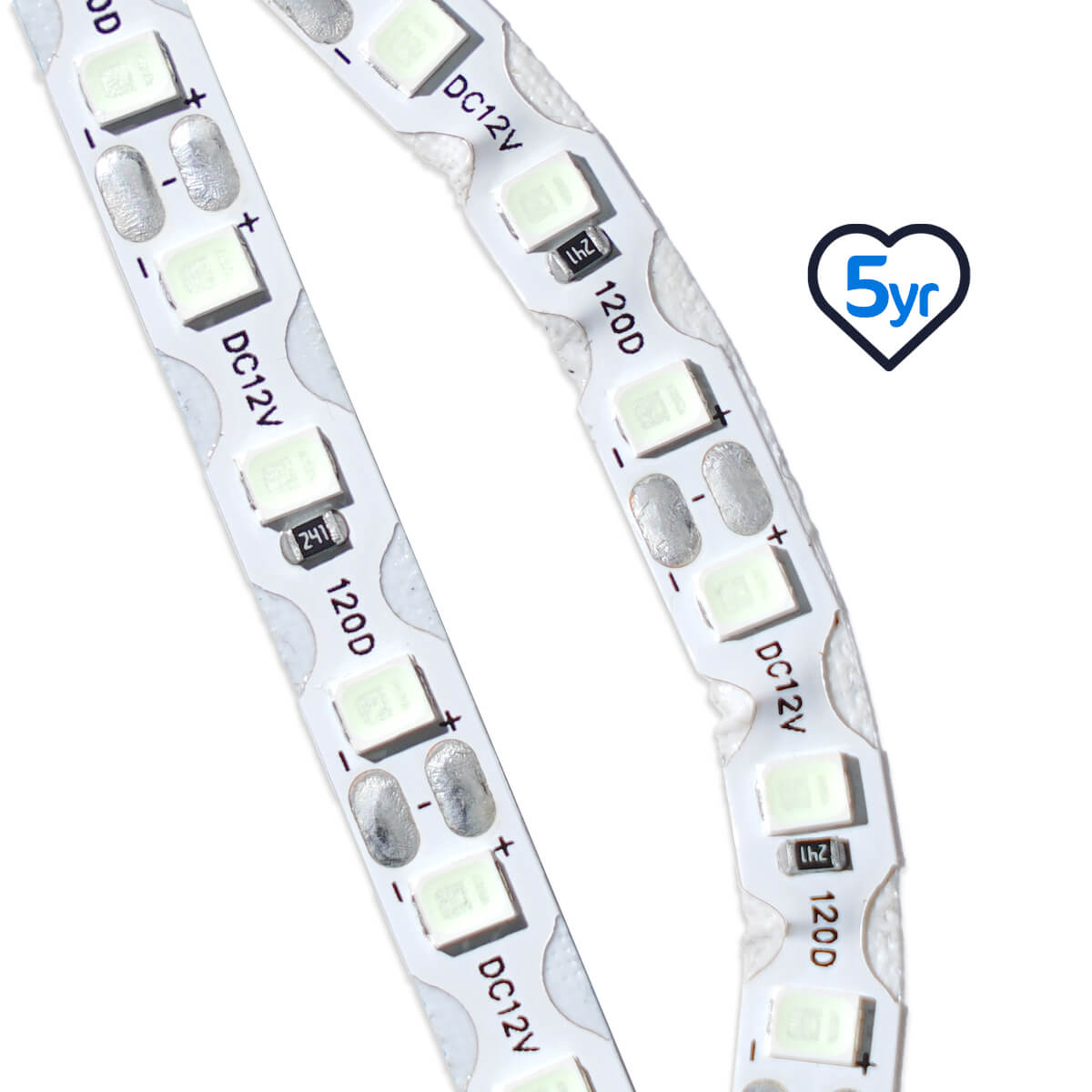 S-Type LED Strip | IP20 | 120LEDs p/m | 12v | 6mm | Cut every 25mm | 8w p/m | p/metre & reel WeLoveLeds