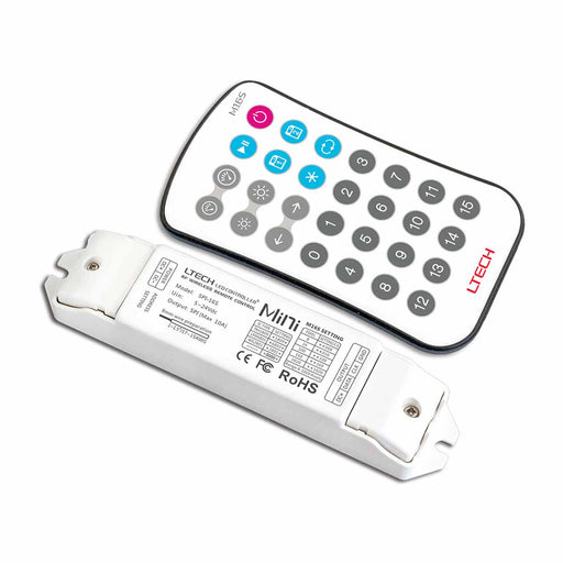LTECH SPI-16S | Digital Pixel Controller | 5-24V | RF Remote | 16 Modes | 8-1020px | IP20 WeLoveLeds