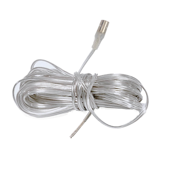 0.2mm 3A Clear Twin LED Cable - 2m - Female DC socket