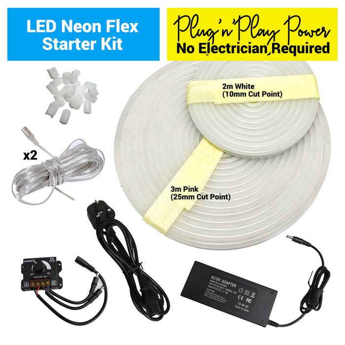LED Neon Flex Starter Kit - Plug'n'play power