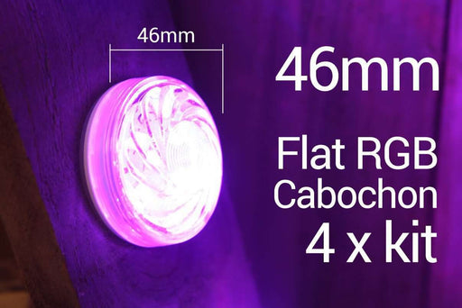 46mm RGB Flat Cabochon x 4 kit - 24v Cabochon WeLoveLeds 