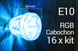 E10 RGB Cabochon x 16 kit - 24v Cabochon WeLoveLeds 