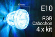 E10 RGB Cabochon x 4 kit - 24v Cabochon WeLoveLeds 