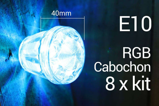 E10 RGB Cabochon x 8 kit - 24v Cabochon WeLoveLeds 