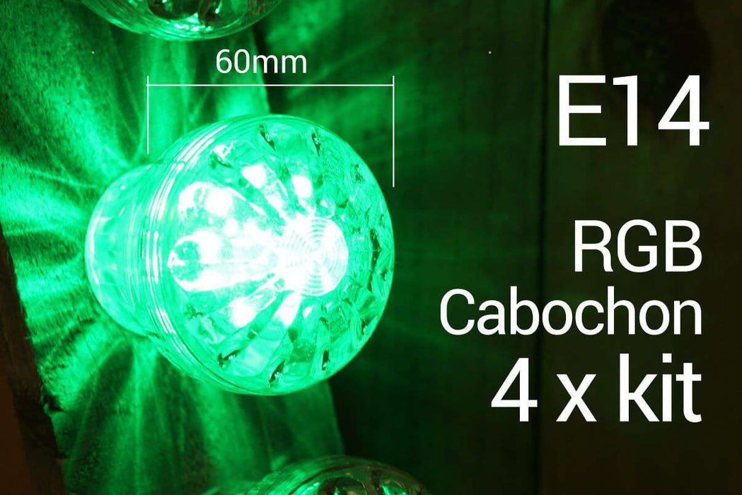 E14 RGB Cabochon x 4 kit - 24v Cabochon WeLoveLeds 