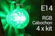 E14 RGB Cabochon x 4 kit - 24v Cabochon WeLoveLeds 