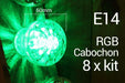 E14 RGB Cabochon x 8 kit - 24v Cabochon WeLoveLeds 
