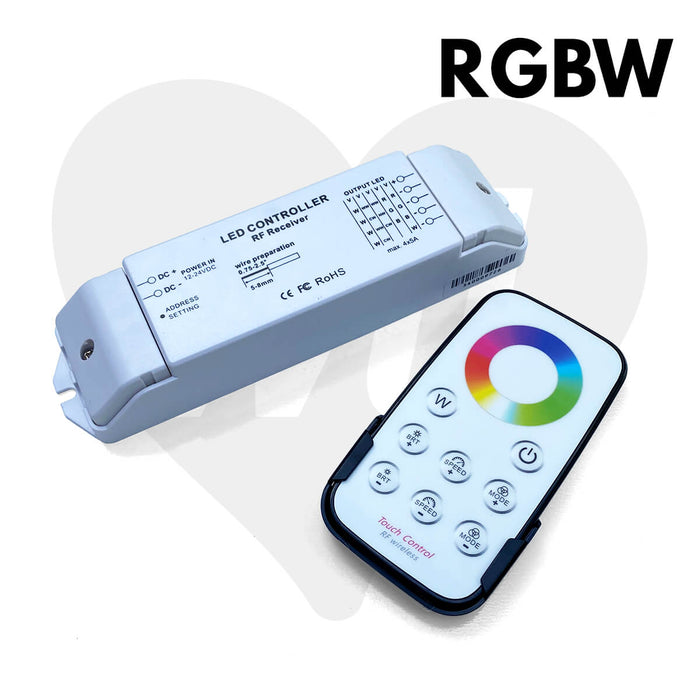RGBW T4R4 Controller with Remote 20A
