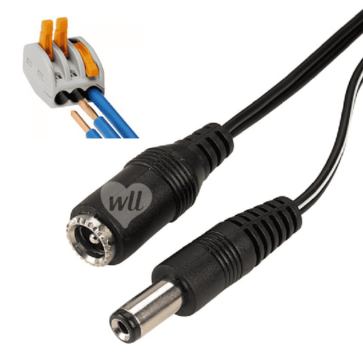 5m Double Wire Adaptor - 3A Cable WeLoveLeds 